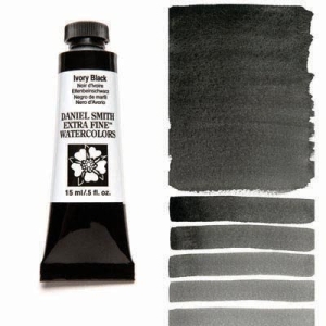Daniel Smith Extra fine watercolors 15 ml tube - Ivory Black