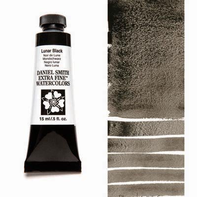Daniel Smith Extra fine watercolors 15 ml tube - Lunar Black