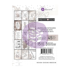 Prima - Pretty Pale - 3 x 4 Journaling Cards