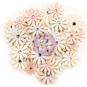 Prima Marketing Mulberry Paper Flowers - Poetic Rose 60/Pkg
