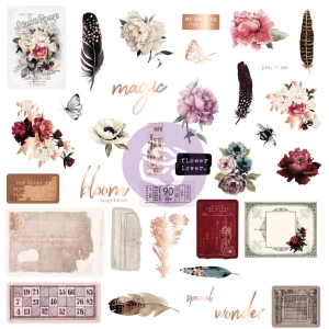Prima Marketing Midnight Garden Cardstock Ephemera 35/Pkg