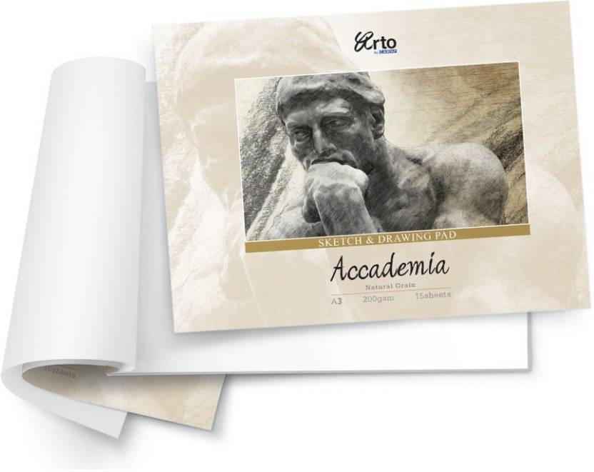 Campap Sketch & Drawing Pad (Accademia)(Natural Grain) (A3 size)
