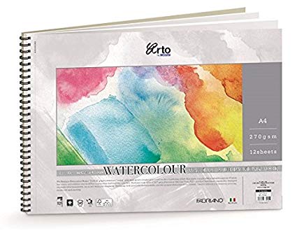 Campap Wire-o-watercolour painting book , 25% Cotton Extra Rough Paper (A4 size)