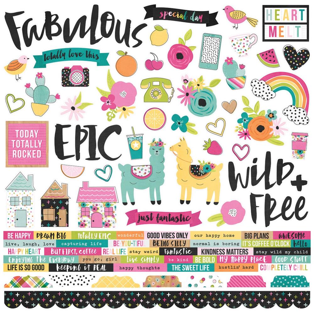Simple Stories Sticker - oh Happy Day 12"X12"