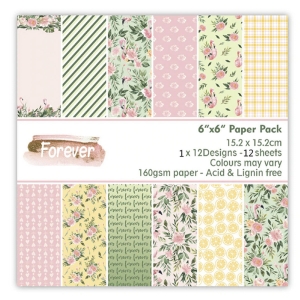 Forever Scrapbook Paper (Pack of 24 sheets) - 12 by 12 inch