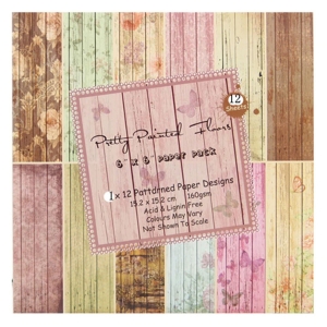 Pretty Painted Floors Scrapbook Paper (Pack of 24 sheets) - 6 by 6 inch