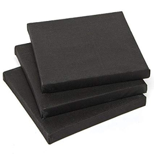 Stretched Black Canvas - 12" X 12" Square