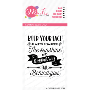 Mudra Craft Stamps - Sunshine Quote