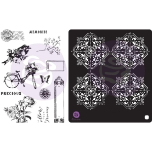 Prima Marketing Georgia Blues Cling Rubber Stamps & Stencil