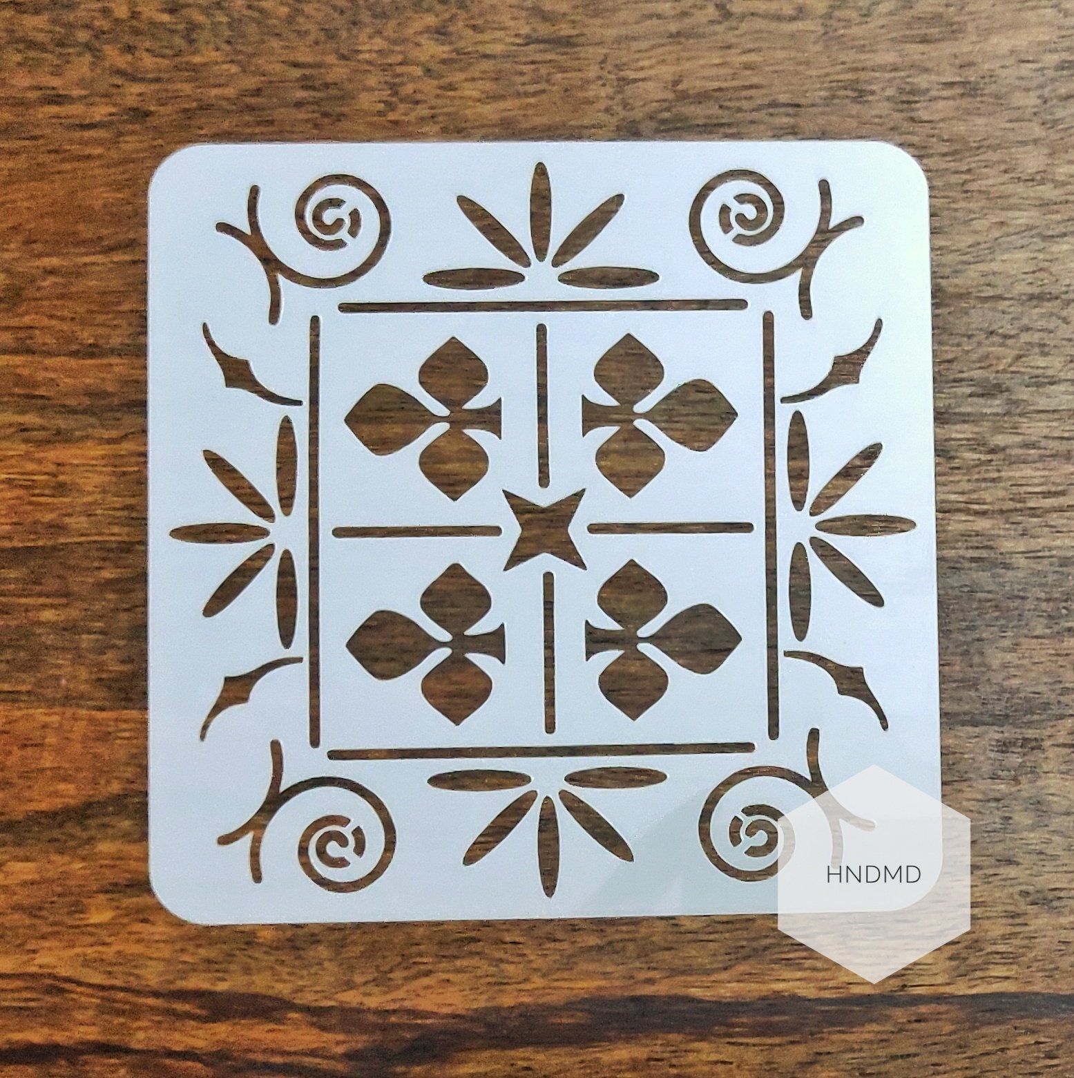 Mandala 5by5 inch stencils (Design 43)