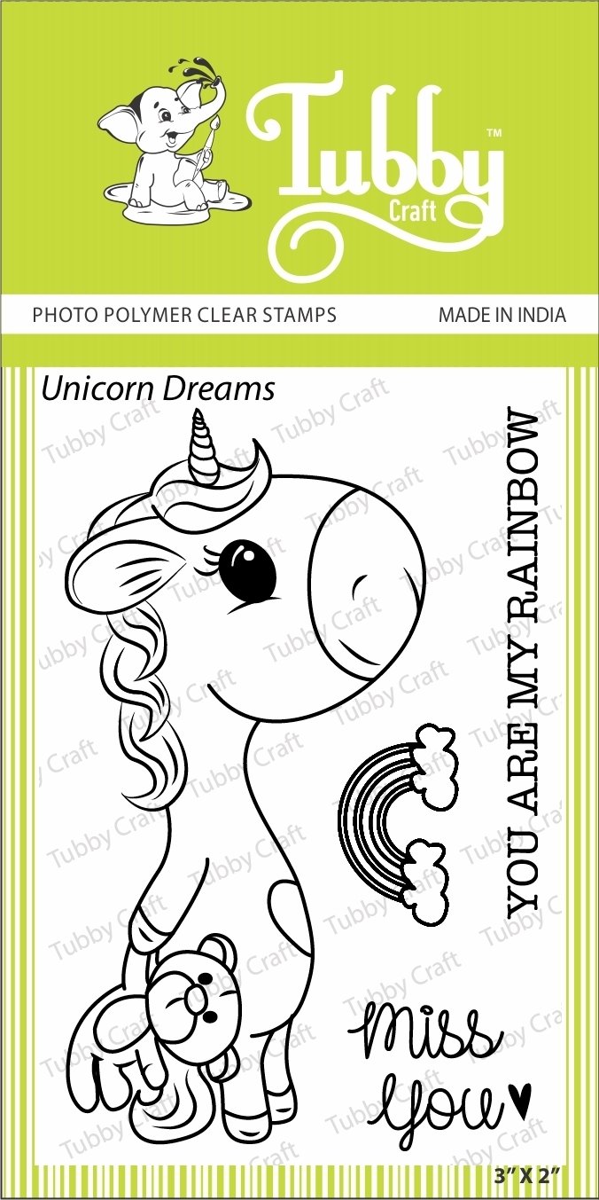 Tubby Photopolymer Clear Stamps - Unicorn Dreams