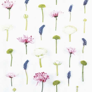 A pack of 12 by 12 inch German Decoupage Napkins ( 5 pcs ) - Flower Composition