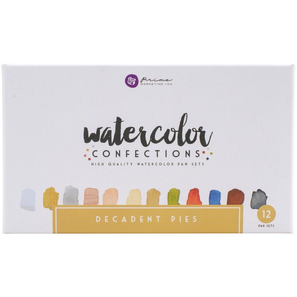 Art Philosophy Prima Watercolor Confections Watercolor Pans 12/Pkg - Decadent Pies