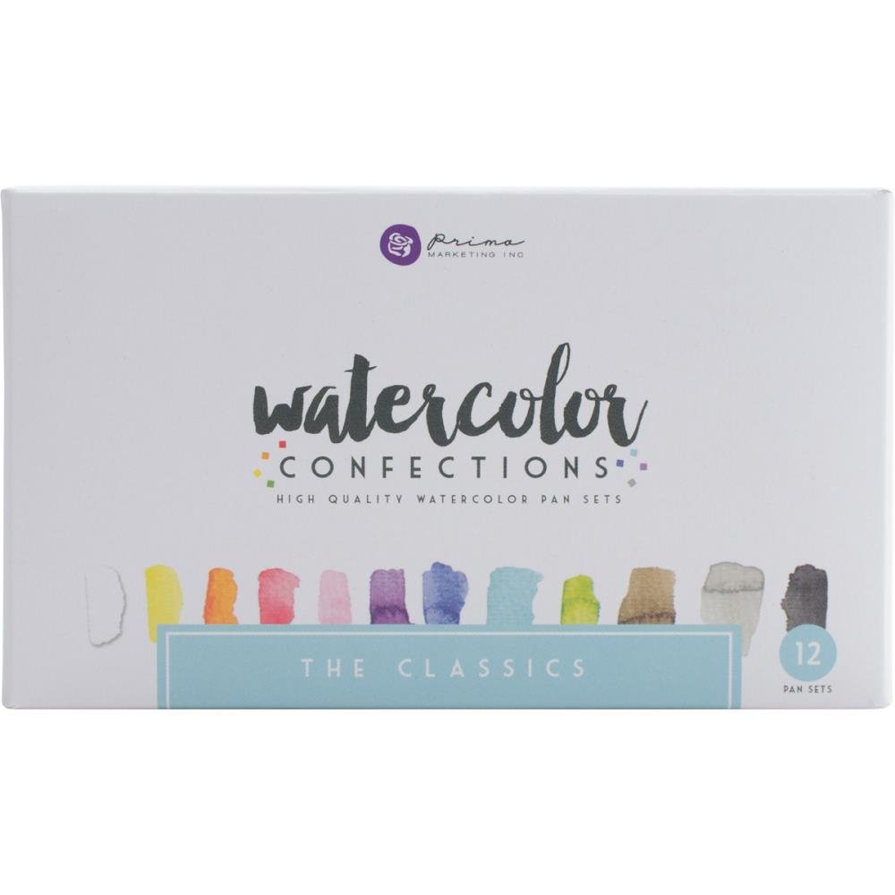 Art Philosophy Prima Watercolor Confections Watercolor Pans 12/Pkg - The Classics
