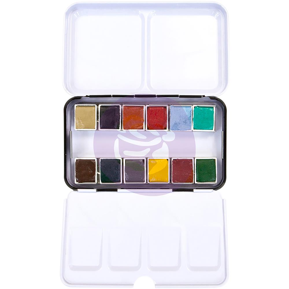 Art Philosophy Prima Watercolor Confections Watercolor Pans 12/Pkg - Woodlands