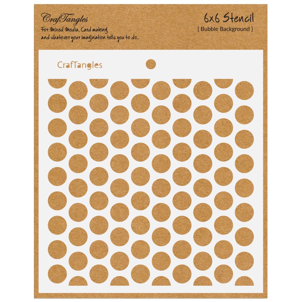 CrafTangles 6"x6" Stencil - Bubble Background