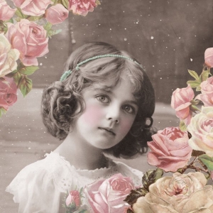 German Decoupage Napkins (5 pcs) - Flower Girl