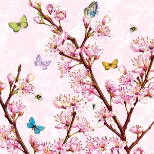 German Decoupage Napkins (5 pcs) - Blossom Rose
