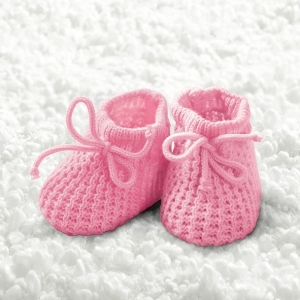 German Decoupage Napkins (5 pcs) - Baby Girl Booties