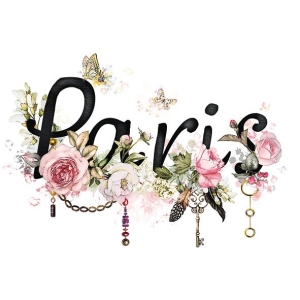German Decoupage Napkins (5 pcs) - Paris Lettering
