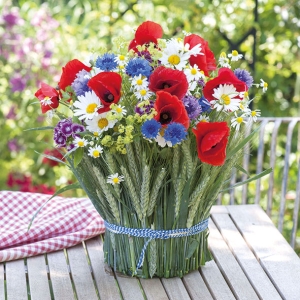 German Decoupage Napkins (5 pcs) - Summer Bouquet