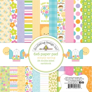 Doodlebug Double-Sided Paper Pad 6"X6" 24/Pkg Simply Spring