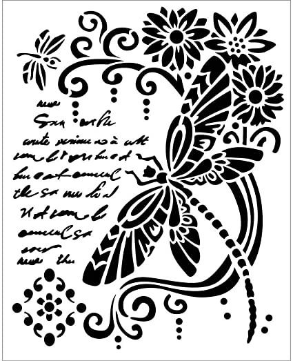 Stamperia Stencil 7.87"X9.84" Dragonfly