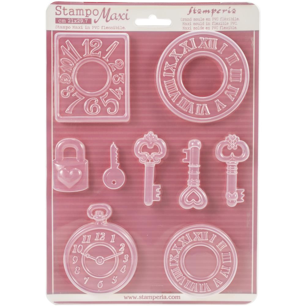 Stamperia Soft Maxi Mould 8.5"X11.5" - Watches