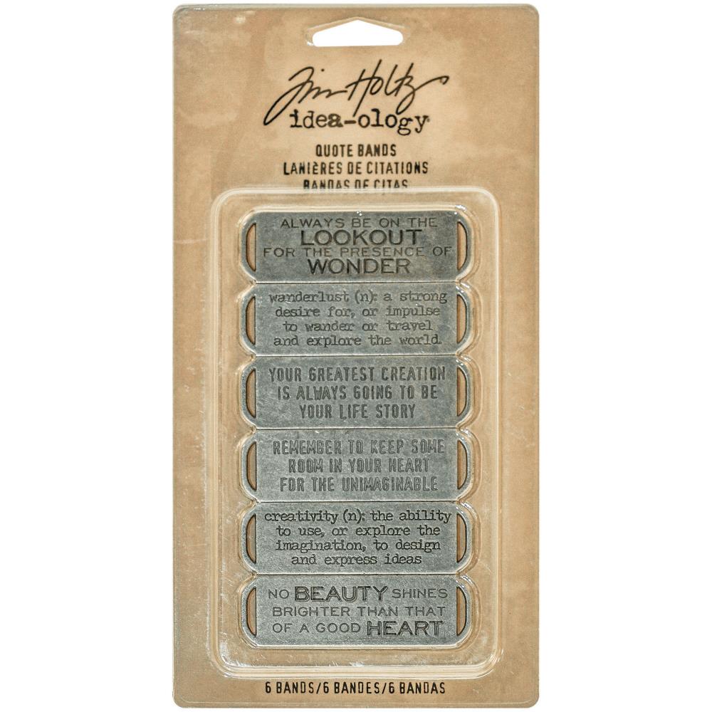 Tim Holtz ideaology Metal Quote Bands - Antique Nickel
