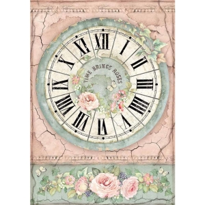 Stamperia Rice Paper A4 - Clock