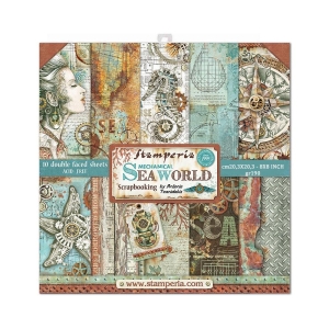 Stamperia Double-Sided Paper Pad 8"X8" 10/Pkg - Sea World