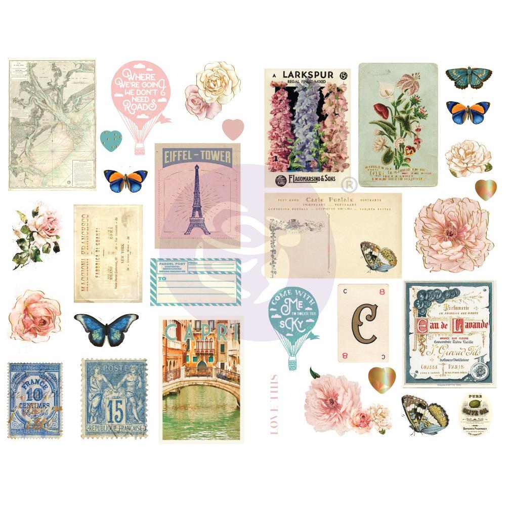 Prima Marketing Capri Chipboard Stickers 31/Pkg