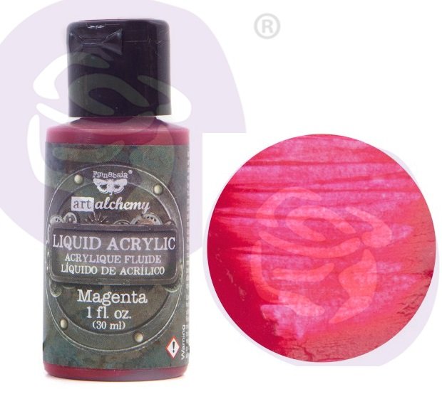 Prima Finnabair Art Alchemy Liquid Acrylic Paint 1 Fluid Ounce - Magenta