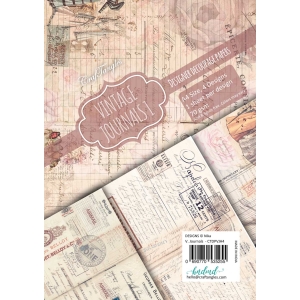CrafTangles Decoupage Paper Pack - Vintage Journals 1 (A4) - 4 sheets