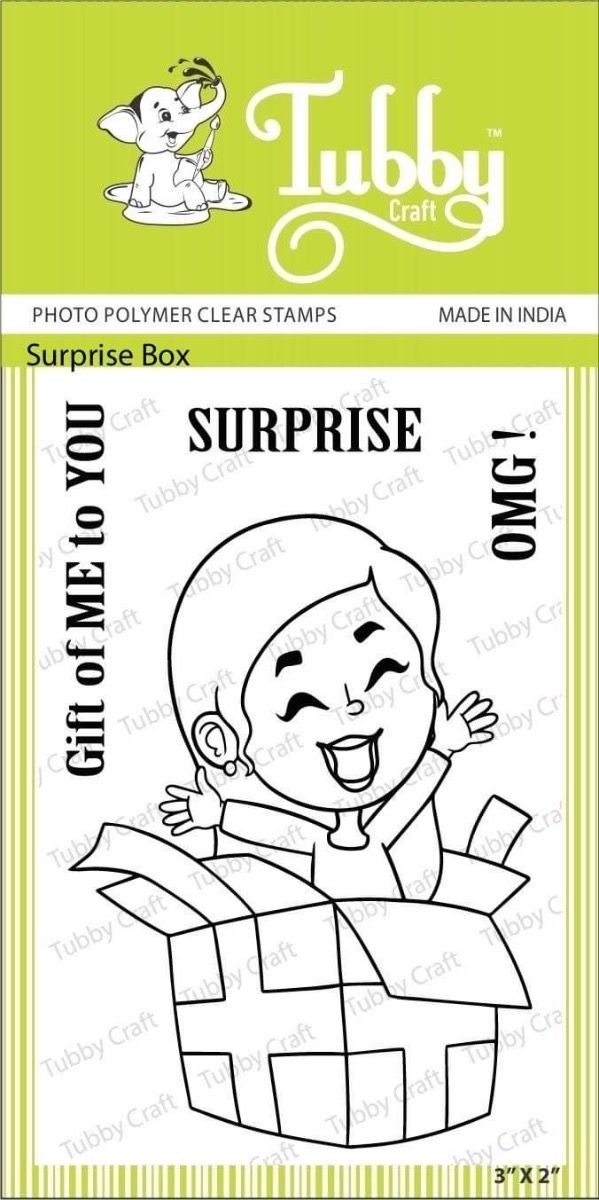 Tubby Photopolymer Clear Stamps - Surprise Box