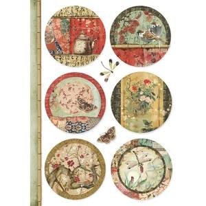 Stamperia Rice Paper A4 - Oriental Spheres