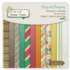 Enjoy the Everyday (Pack of 24 sheets) - 6 by 6 inch