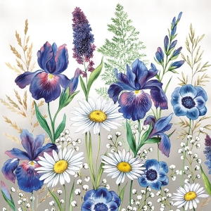 German Decoupage Napkins (5 pcs) - Mixed Meadow Flowers