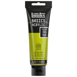 Liquitex Basics Acrylic Paint - Light Olive Green (118ML)