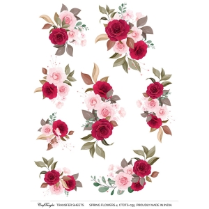 CrafTangles A4 Transfer It Sheets - Spring Flowers 4