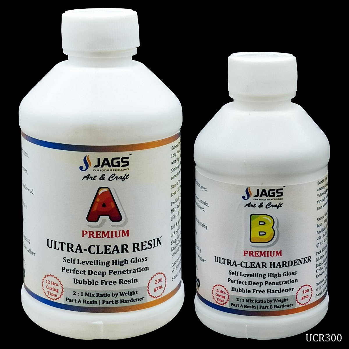 Jags Epoxy Ultra Clear Resin and Hardener (300 gms)