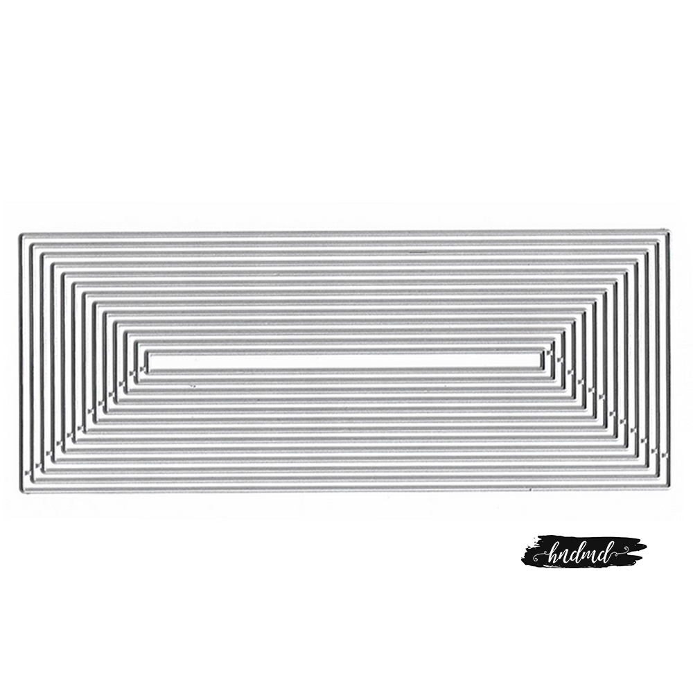 Steel Cutting Dies - Slimline - Rectangles (Set of 13 dies)