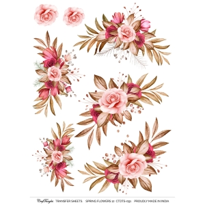 CrafTangles A4 Transfer It Sheets - Spring Flowers 12