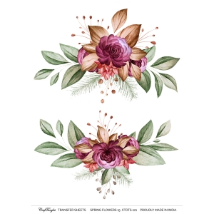 CrafTangles A4 Transfer It Sheets - Spring Flowers 15