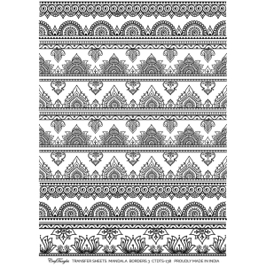 CrafTangles A4 Transfer It Sheets - Mandala Borders 3