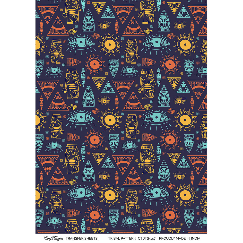 CrafTangles A4 Transfer It Sheets - Tribal Pattern