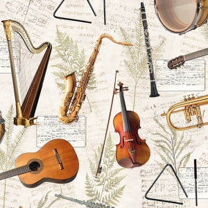German Decoupage Napkins (5 pcs) - Music