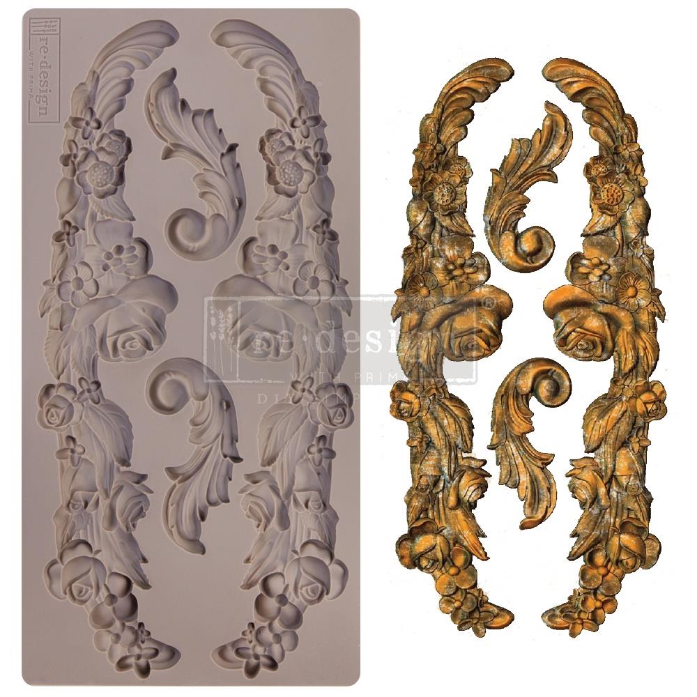 Prima Marketing Re-Design Mould 5" X 10" - Delicate Floral Strands