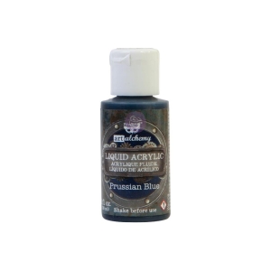 Prima Finnabair Art Alchemy Liquid Acrylic Paint 1 Fluid Ounce - Prussian Blue