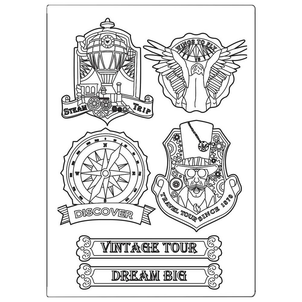 Stamperia Silicone Mould A5 - Vintage Tour Vagabond